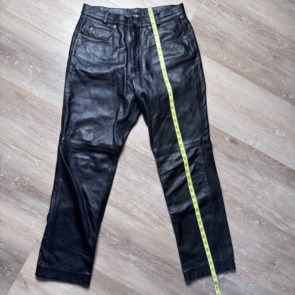 Men's Black Leather Pants 32x31 - Picture 4 of 7